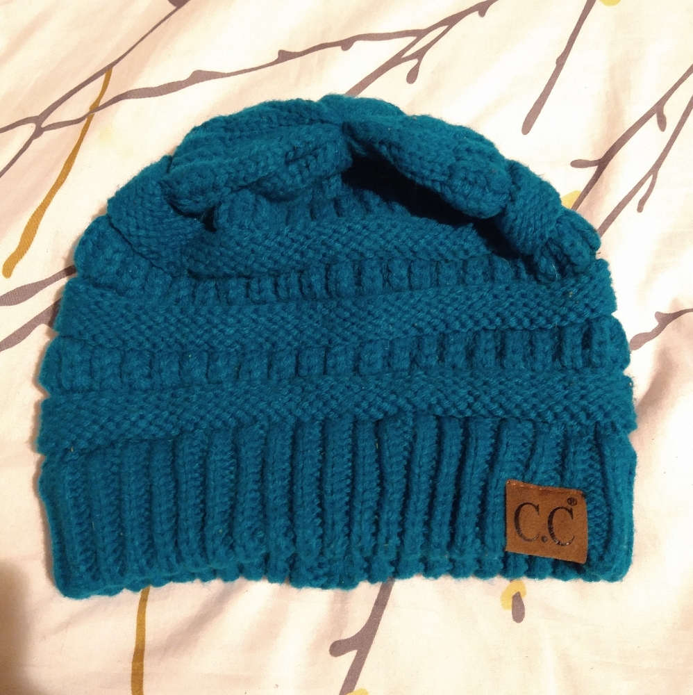 I am selling a blue C.C beanie in Women's! One size.